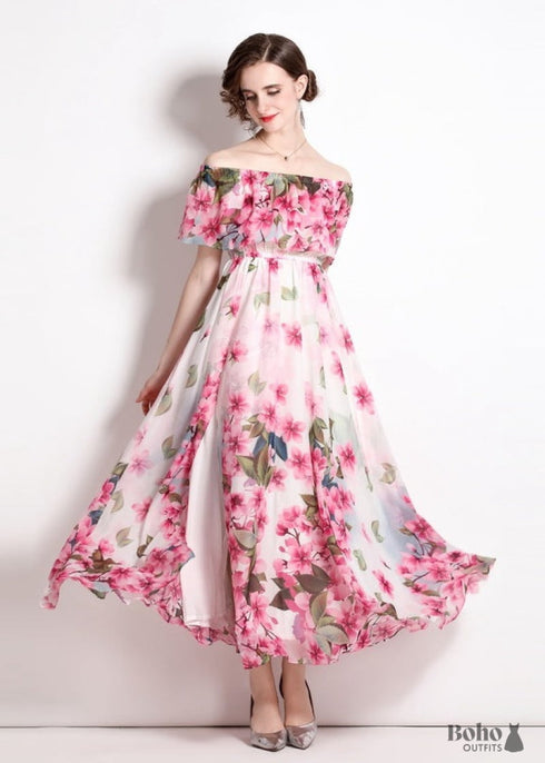 Bohemian Ruffle Chiffon Skirt